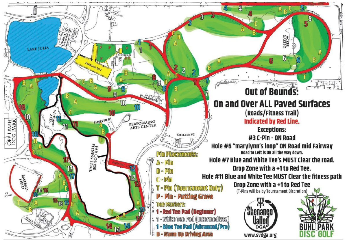 Disc Golf Course Map